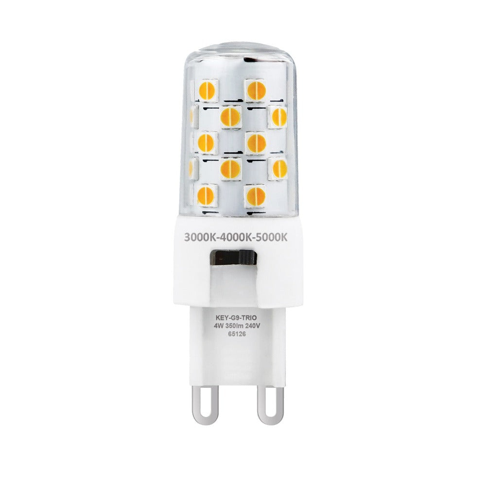 Domus KEY-G9-TRIO LED Globe - 4W, G9, Tri-Colour, Dimmable-Domus Lighting-Ozlighting.com.au