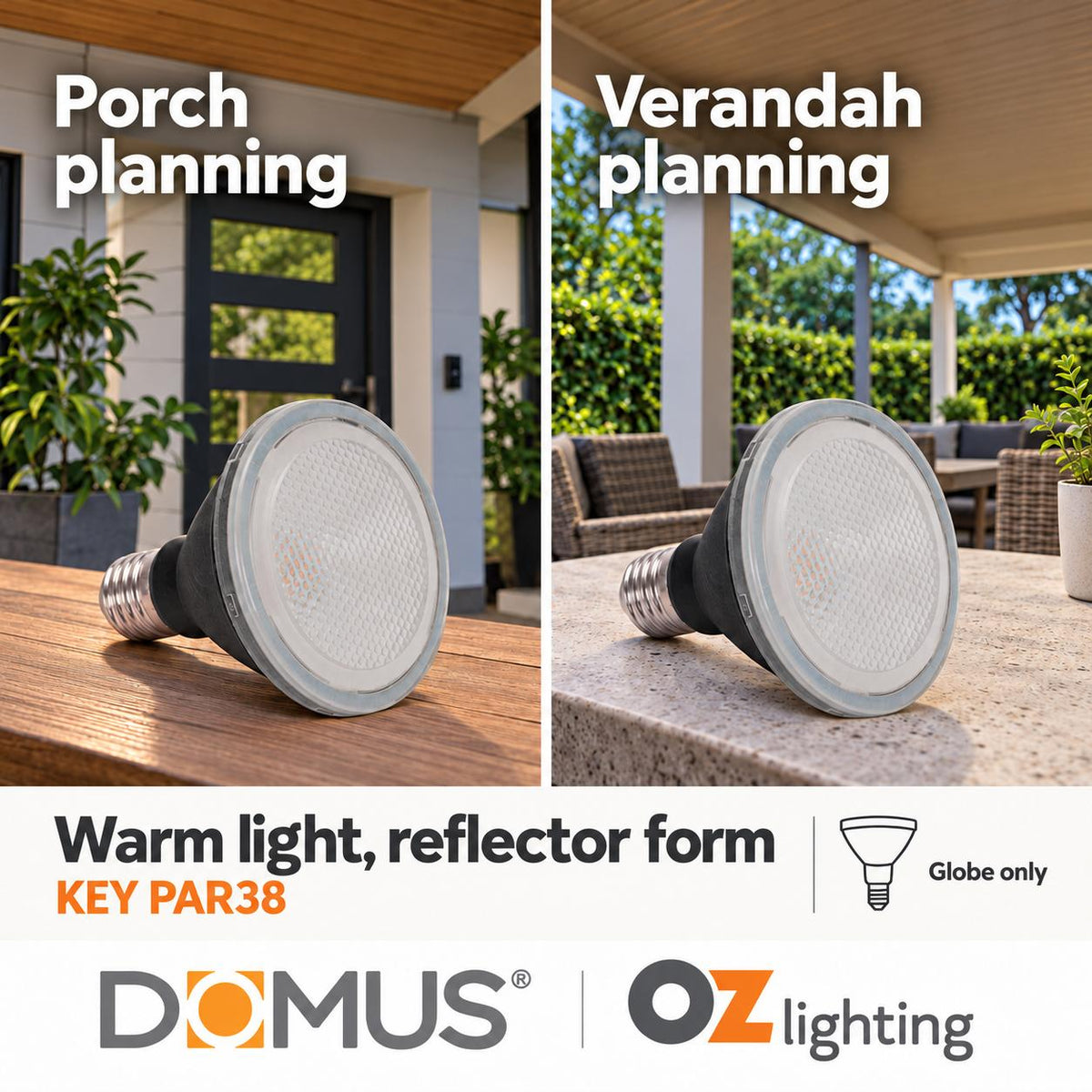 Domus KEY-PAR38 Reflector - 16W, E27, PAR38, IP44-Domus Lighting-Ozlighting.com.au
