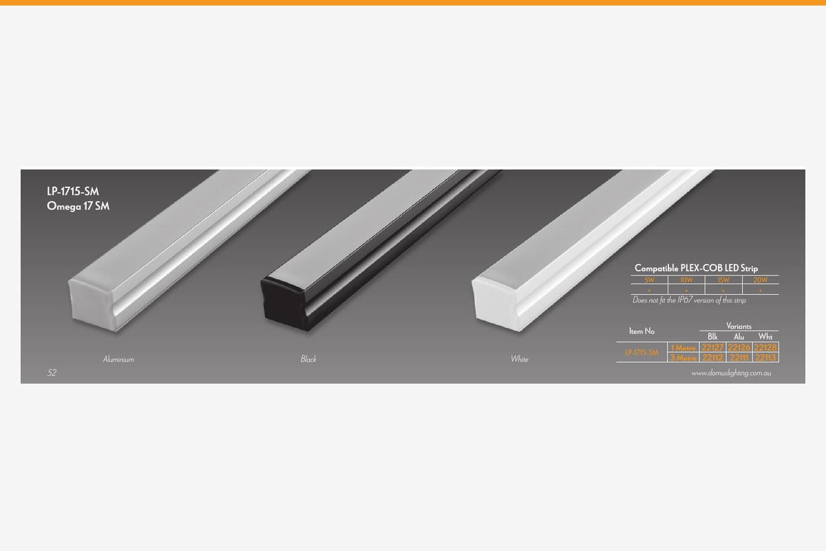 Domus LP-1616R Corner Aluminium LED Profile - Curved Diffuser-Domus Lighting-Ozlighting.com.au