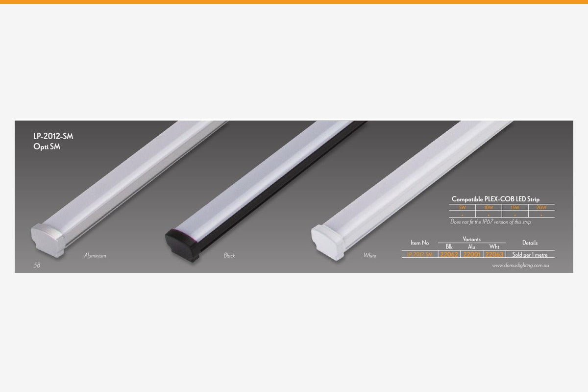 Domus LP-1919R Round Surface Mount Aluminium LED Profile 1m-Domus Lighting-Ozlighting.com.au