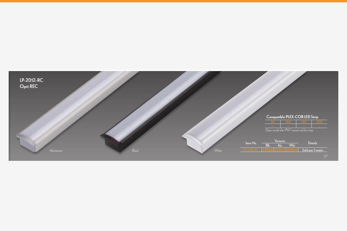 Domus LP-1919S-SM Square Aluminium LED Profile 1m-Domus Lighting-Ozlighting.com.au