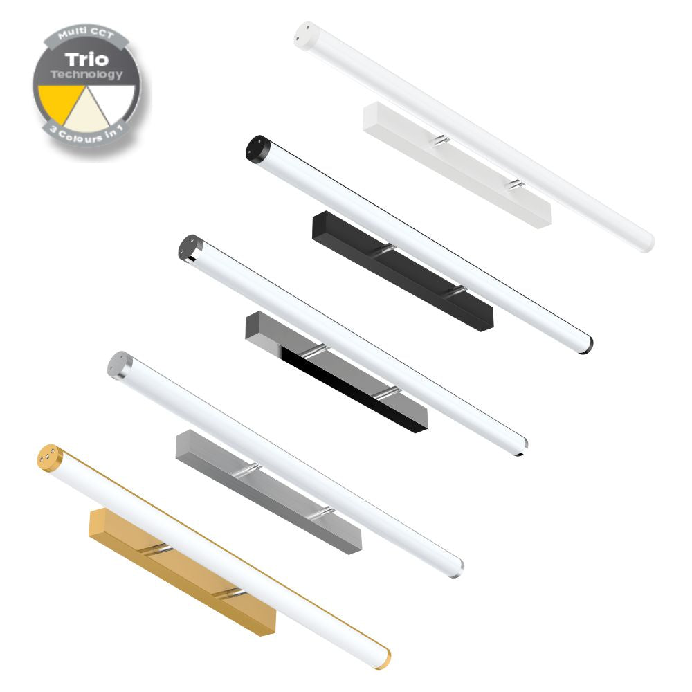 Domus MIRROR-15 LED Wall Vanity or Picture Light - 15W, Tri-Colour, 860mm-Domus Lighting-Ozlighting.com.au