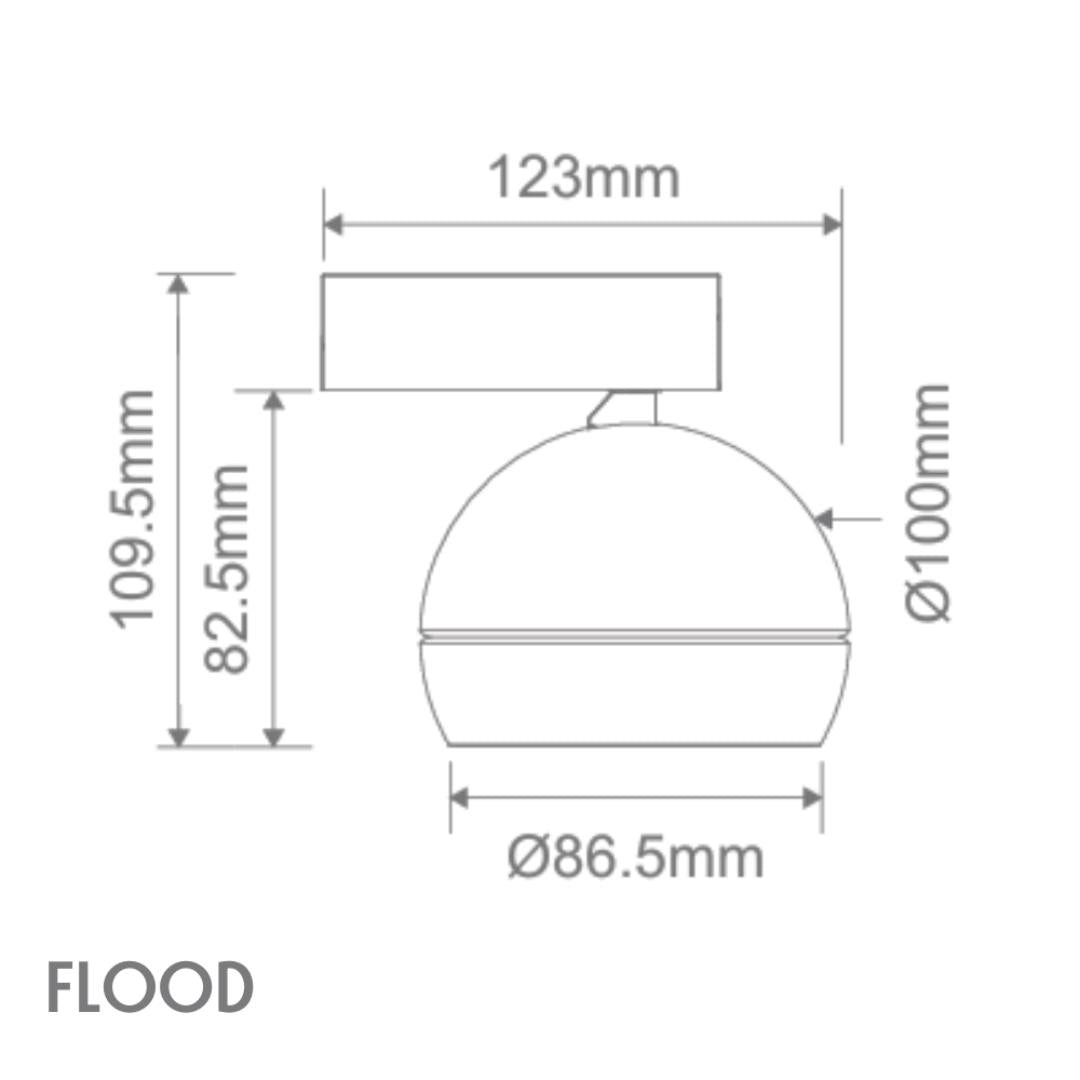 Domus MOON-WALL-FLOOD Tri-Colour LED Wall Light - White-Domus Lighting-Ozlighting.com.au