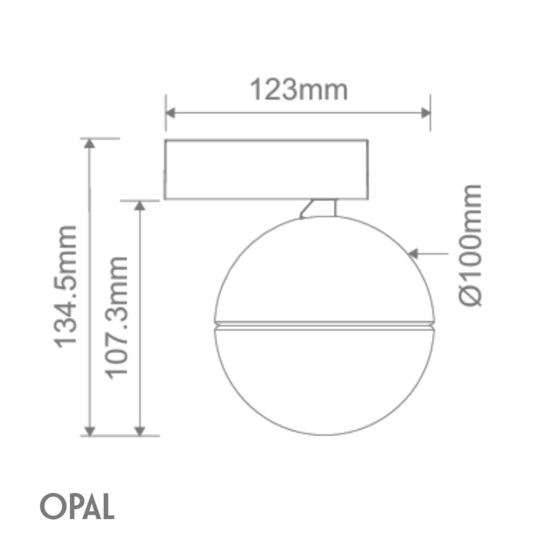Domus MOON-WALL-OPAL Tri-Colour LED Wall Light - Black-Domus Lighting-Ozlighting.com.au