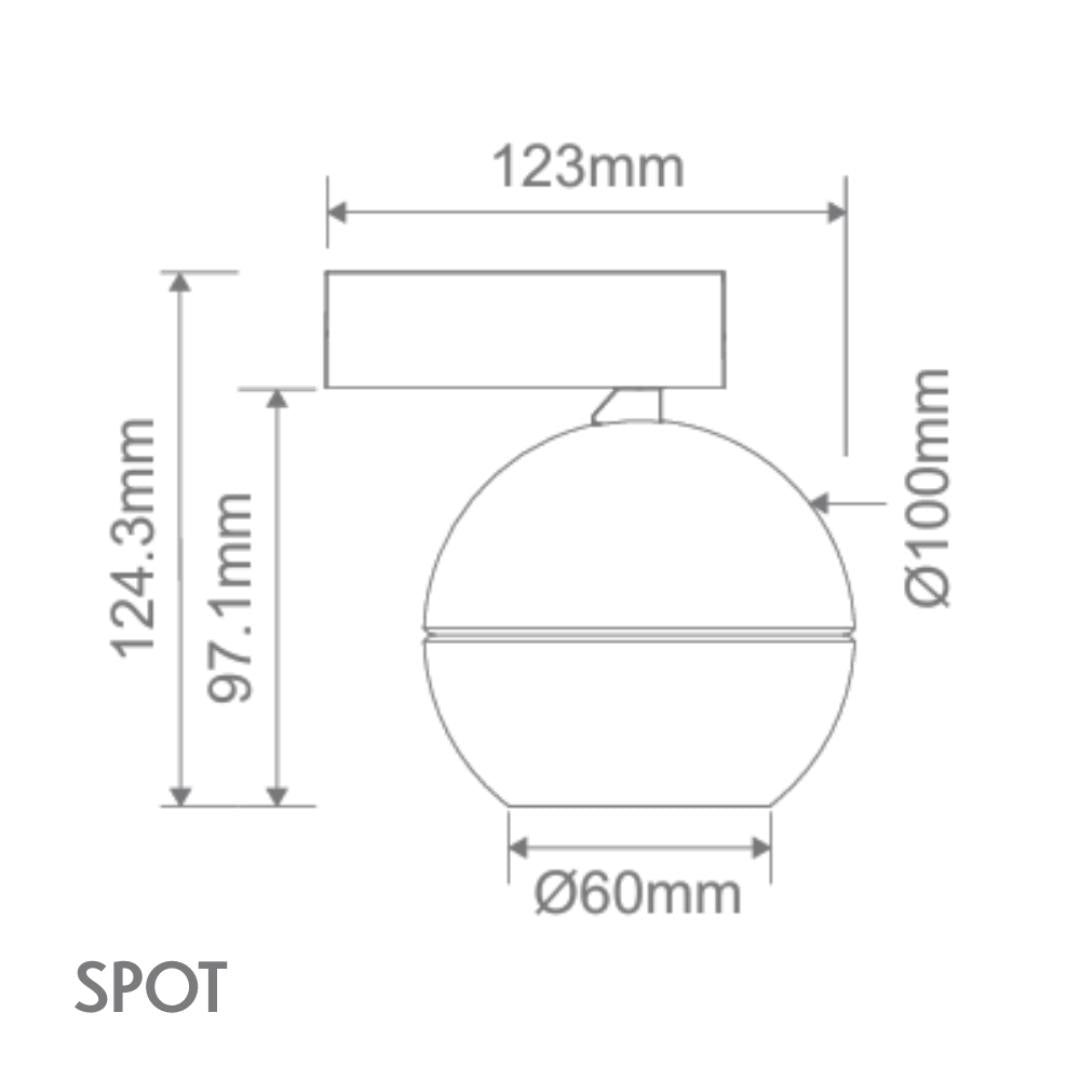 Domus MOON-WALL-SPOT Tri-Colour LED Wall Light - Black-Domus Lighting-Ozlighting.com.au