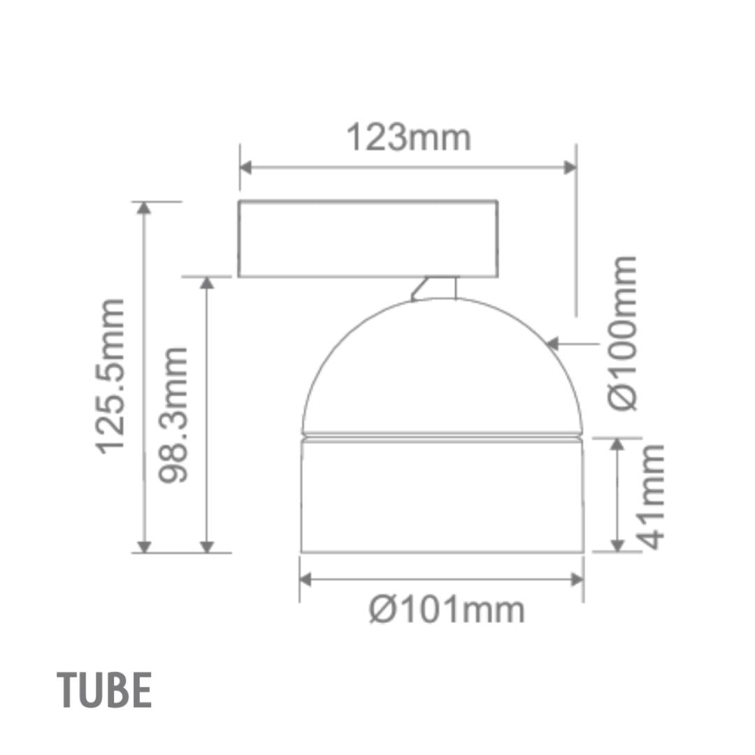 Domus MOON-WALL-TUBE Tri-Colour LED Wall Light - Black-Domus Lighting-Ozlighting.com.au