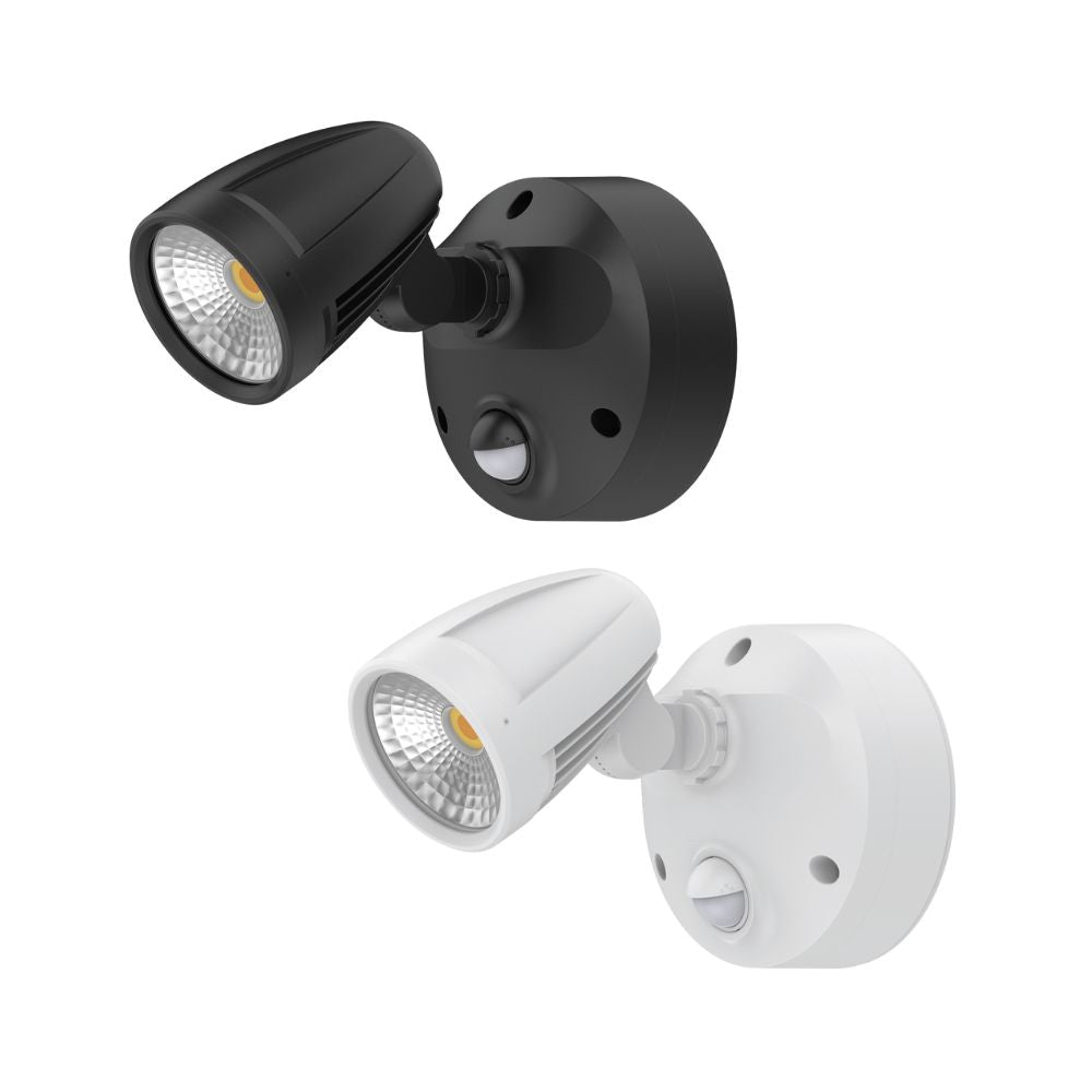 Domus MURO-MAX-16S LED Spotlight - 16W, Tri-Colour, IP65, Single, Sensor-Domus Lighting-Ozlighting.com.au