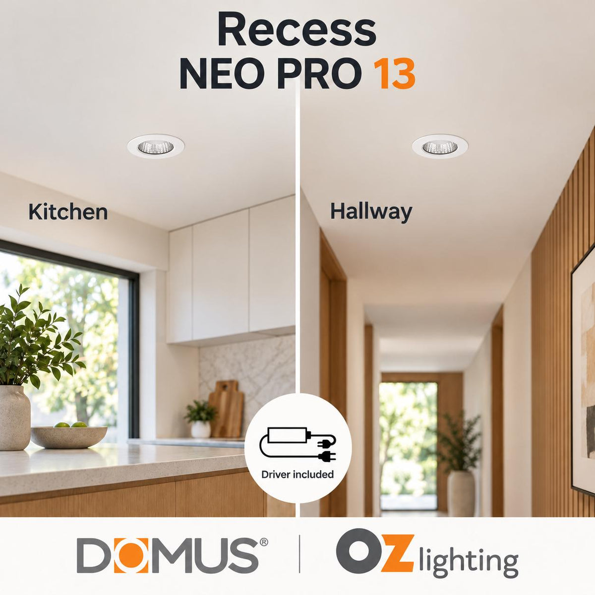 Domus NEO-PRO-REC LED Downlight - 13W/25W/35W, Tri-Colour, Dimmable, IP65, Recessed-Domus Lighting-Ozlighting.com.au