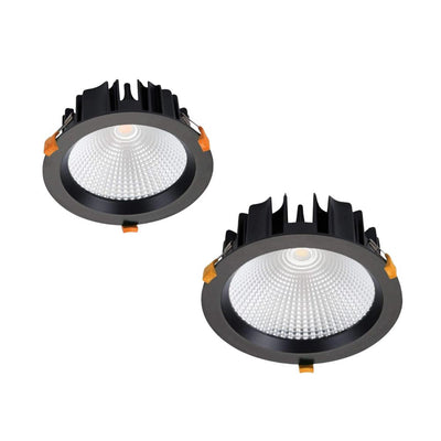 Domus NEO-REC - 25W/35W LED Dimmable Deep Face Downlight IP44 Black-Domus Lighting-Ozlighting.com.au