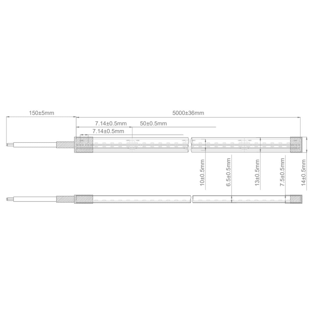 Domus NEON-14.4-S Side-View Neon LED Strip 24V IP66 - 5m Roll-Domus Lighting-Ozlighting.com.au