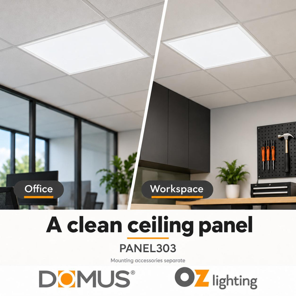 Domus PANEL-BLT-303 LED Panel Light - 12W, Tri-Colour, 300x300mm-Domus Lighting-Ozlighting.com.au