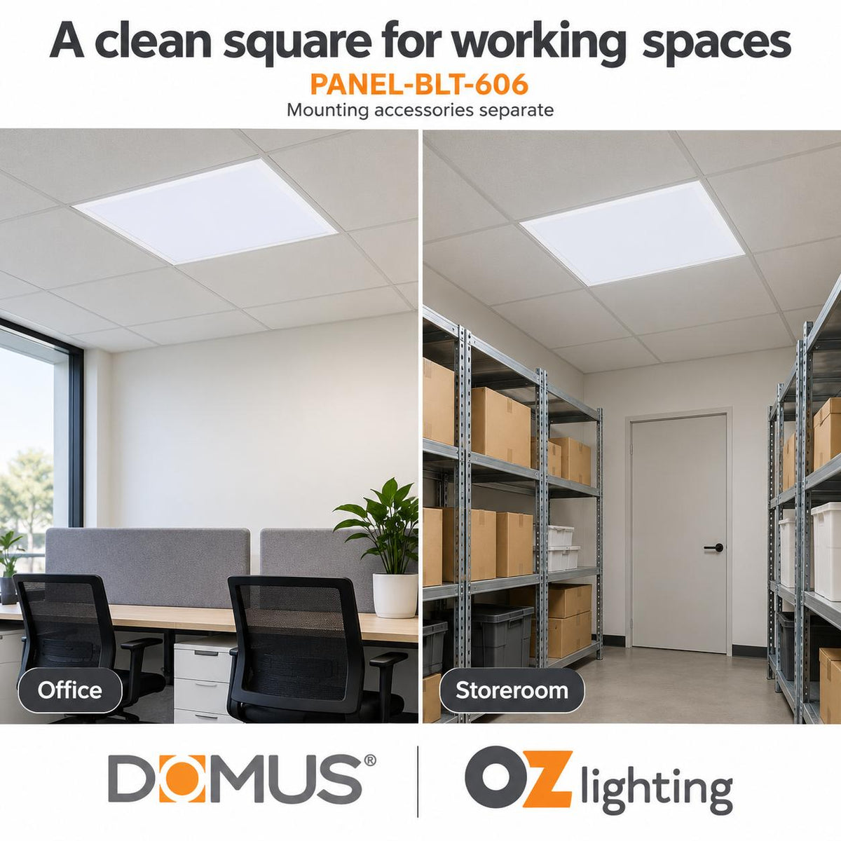 Domus PANEL-BLT-606 LED Panel Light - 30W, Tri-Colour, 600x600mm-Domus Lighting-Ozlighting.com.au