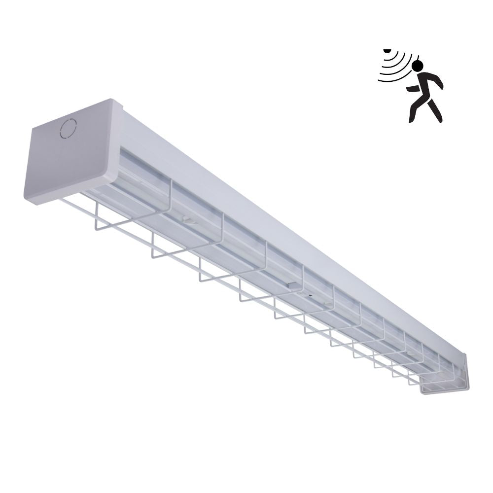 Domus PARK-120-WG 15W/30W LED Wide Body Wire Guard Batten - Tri-Colour, 1200mm, with Optional Sensor-Domus Lighting-Ozlighting.com.au