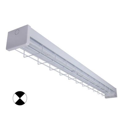 Domus PARK-120-WG-EM - 15W/30W LED Tri-Colour Wide Body Wire Guard 1200mm Emergency Batten with Optional Sensor-Domus Lighting-Ozlighting.com.au