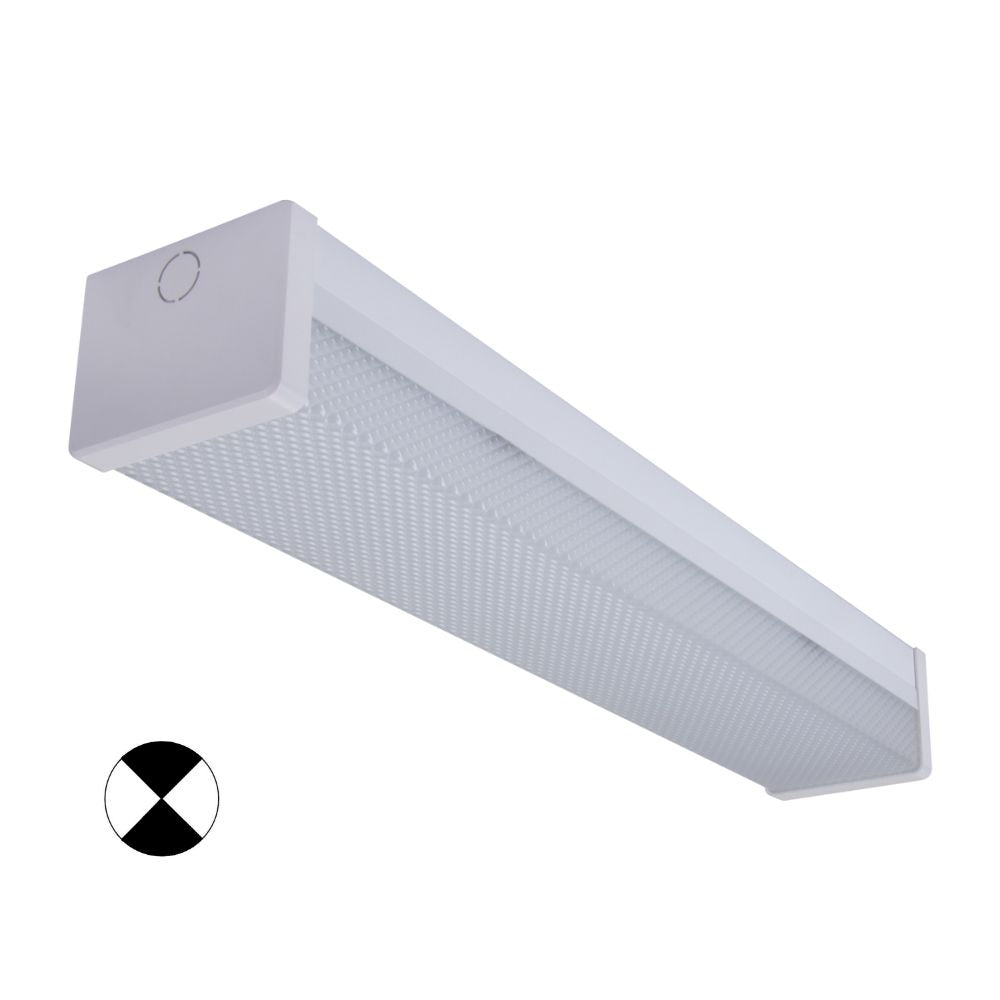Domus PARK-60-DIFF-EM LED Batten Light - 7.5W/15W, 600mm, Tri-Colour, Diffused, Optional Sensor, Emergency-Domus Lighting-Ozlighting.com.au