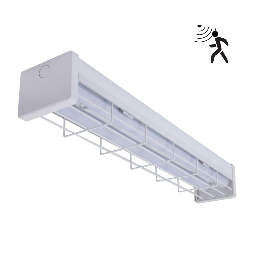 Domus PARK-60-WG 7.5W/15W LED Wide Body Wire Guard Batten - Tri-Colour, 600mm, with Optional Sensor-Domus Lighting-Ozlighting.com.au