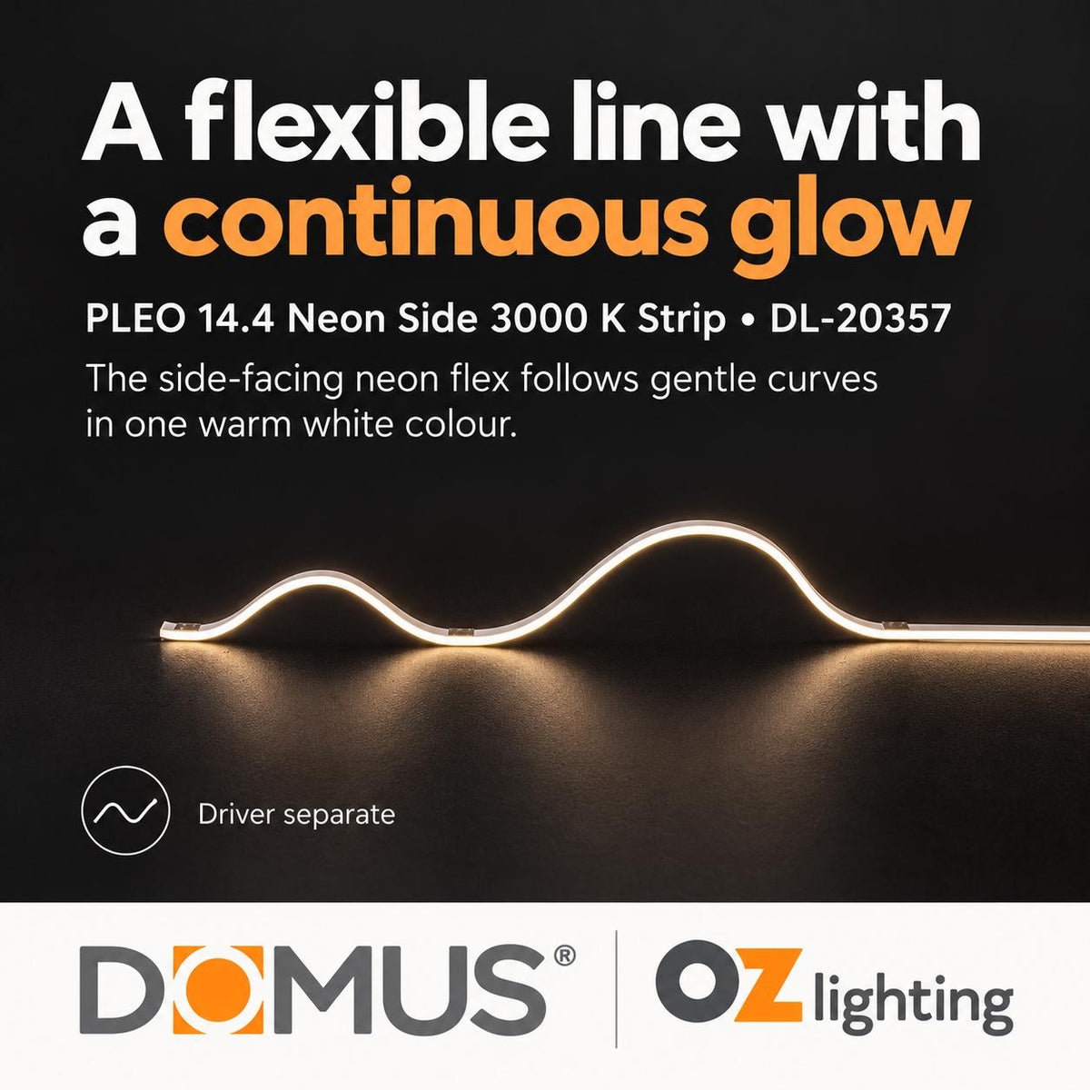 Domus PLEO LED Strip - 14.4W, 24V, Neon, IP66 - DRIVER REQUIRED-Domus Lighting-Ozlighting.com.au