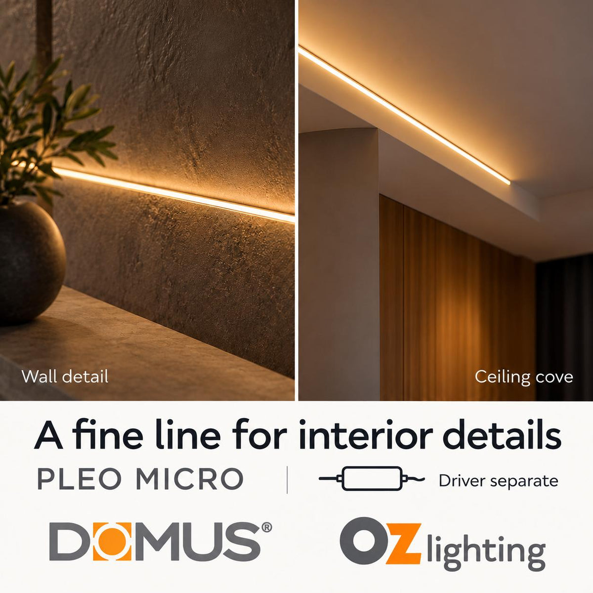Domus PLEO-MICRO Neon Flex LED Strip - 9.6W/m, IP67 - DRIVER REQUIRED-Domus Lighting-Ozlighting.com.au