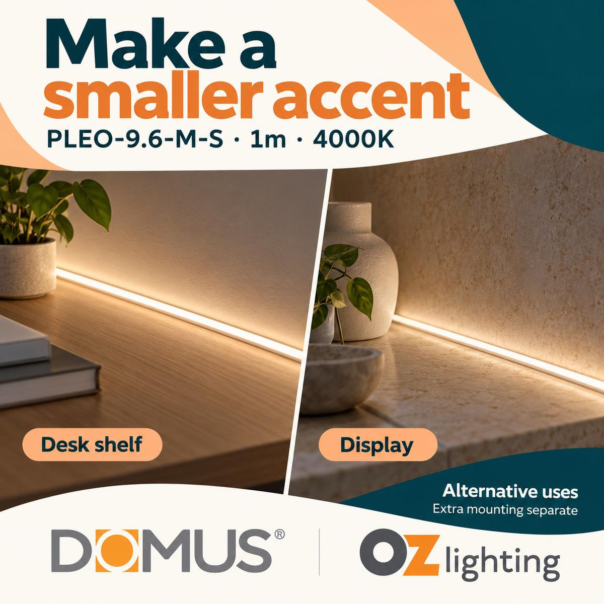 Domus PLEO Micro 1 Metre 9.6W/m Neutral White Outdoor Strip and Driver Bundle-Domus Lighting-Ozlighting.com.au