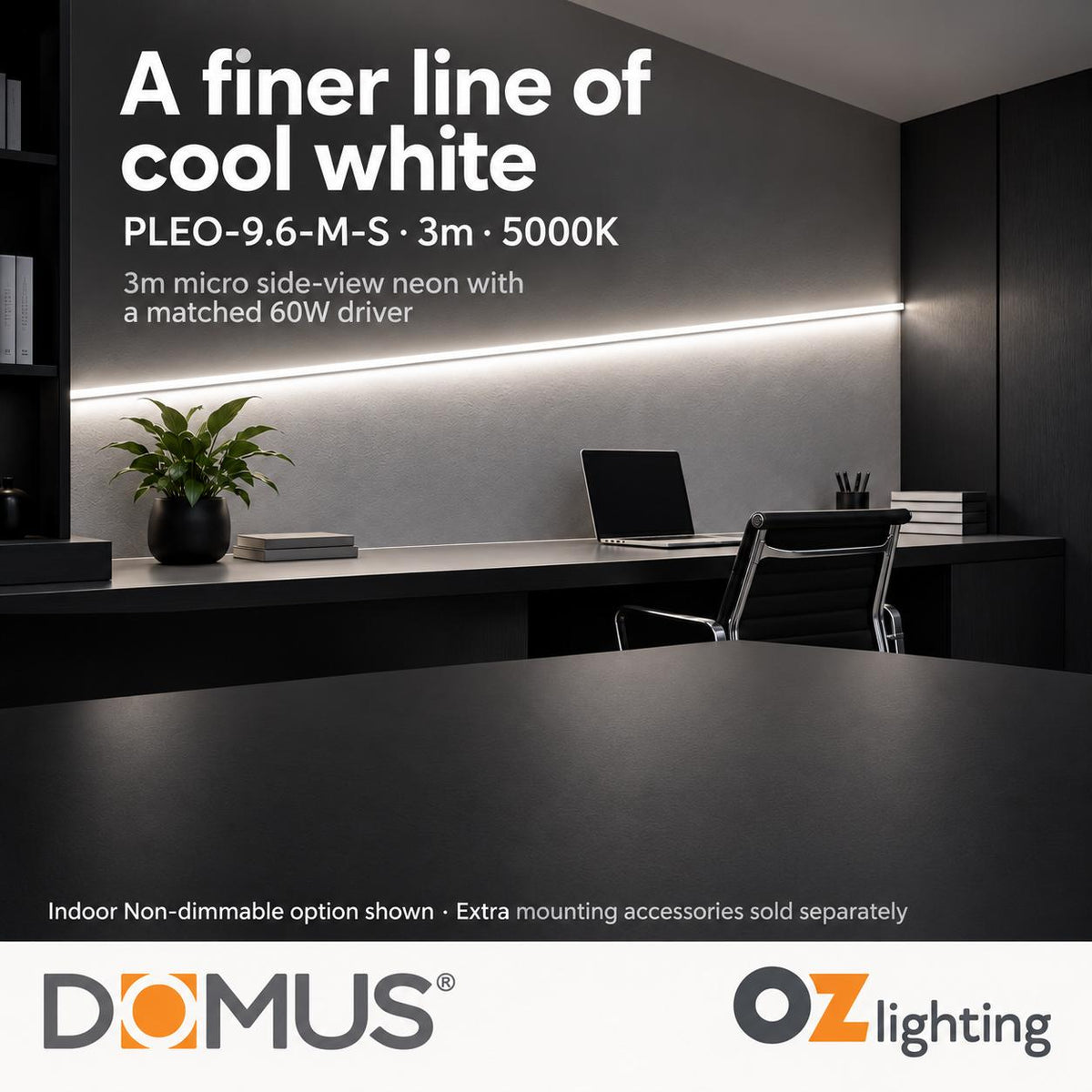 Domus PLEO Micro 3 Metre 9.6W/m Cool White Outdoor Strip and Driver Bundle-Domus Lighting-Ozlighting.com.au