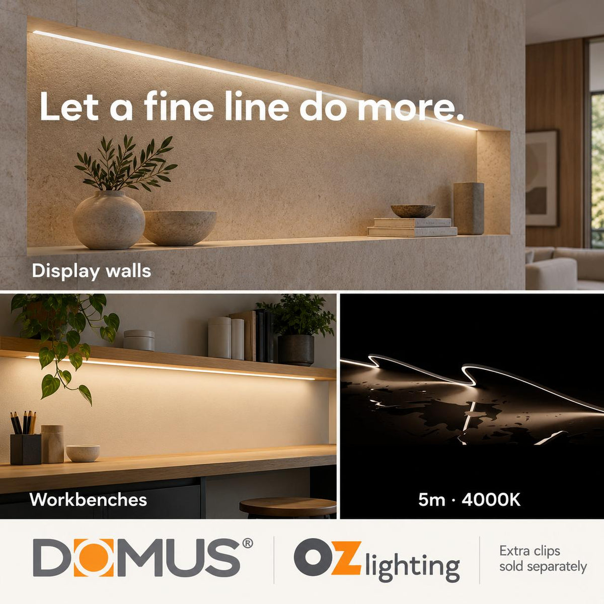 Domus PLEO Micro 5 Metre 9.6W/m Neutral White Outdoor Strip and Driver Bundle-Domus Lighting-Ozlighting.com.au