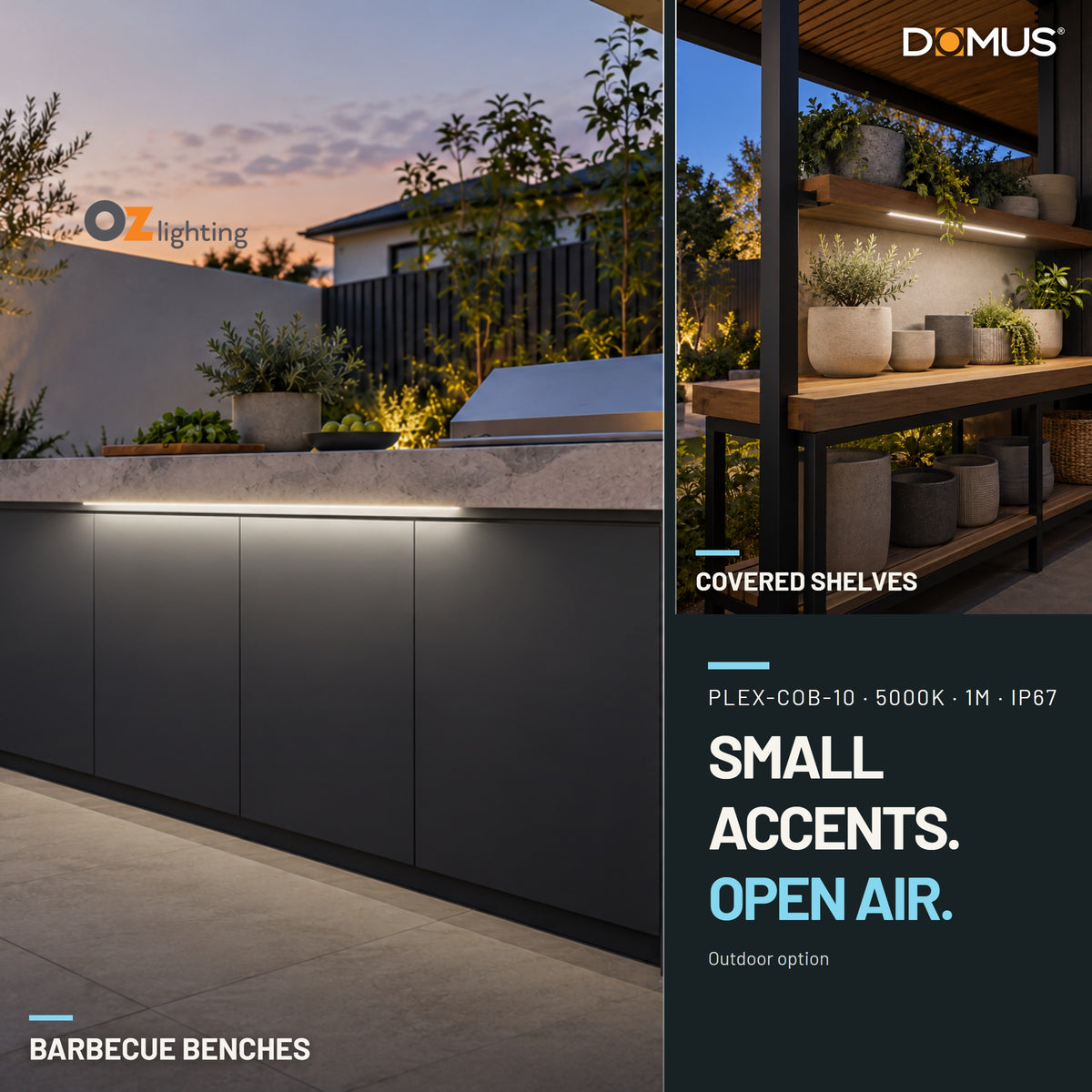 Domus PLEX 1 Metre 10W/m Cool White Outdoor Strip and Driver Bundle-Domus Lighting-Ozlighting.com.au