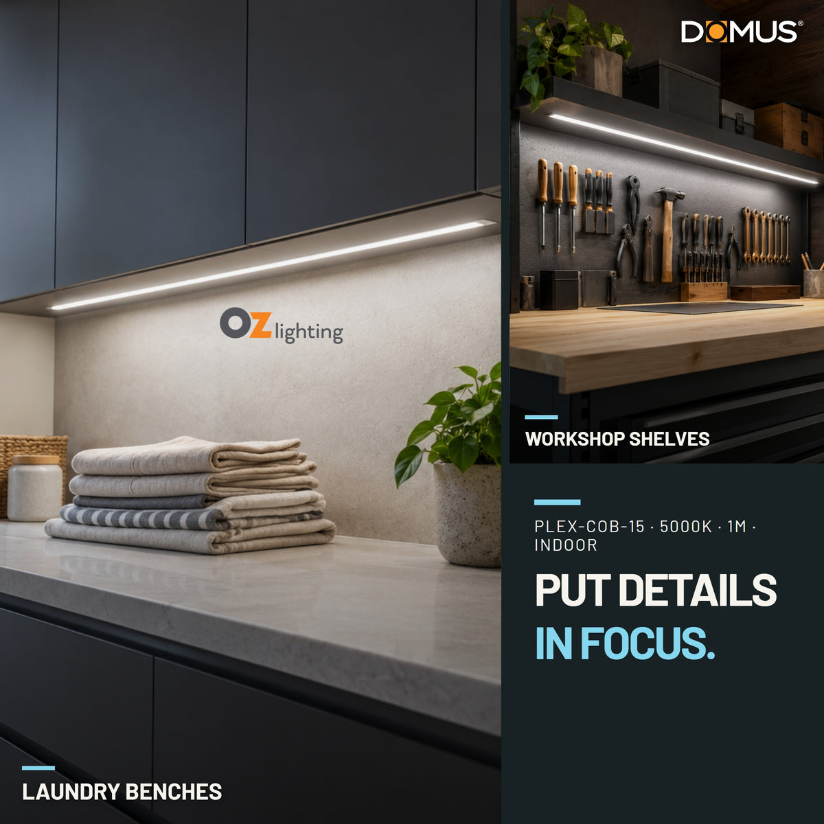 Domus PLEX 1 Metre 15W/m Cool White Strip and Driver Bundle-Domus Lighting-Ozlighting.com.au