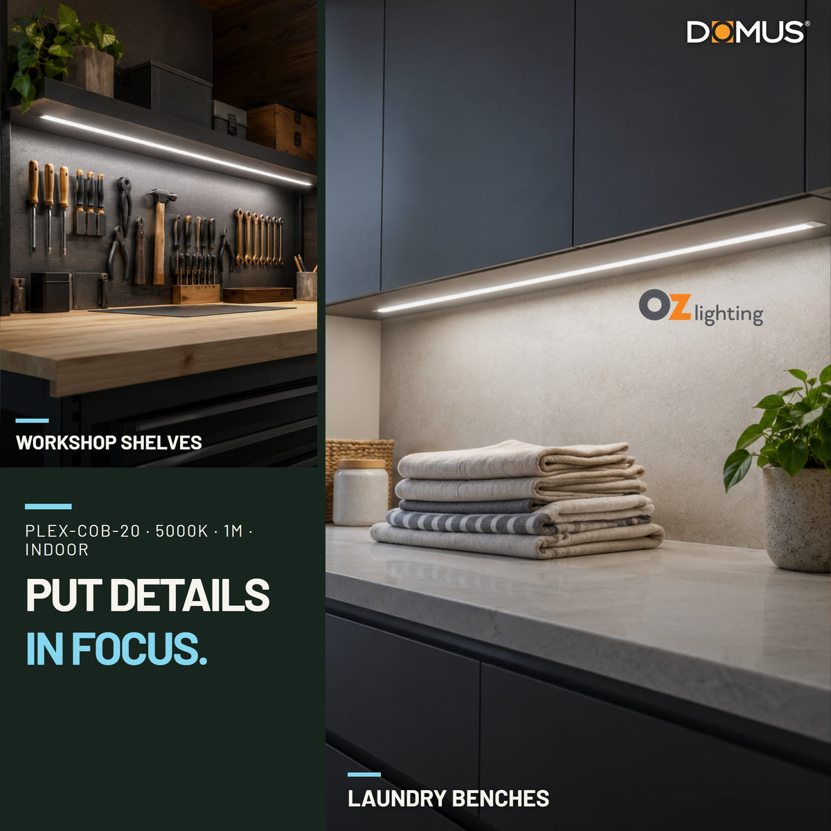 Domus PLEX 1 Metre 20W/m Cool White Strip and Driver Bundle-Domus Lighting-Ozlighting.com.au