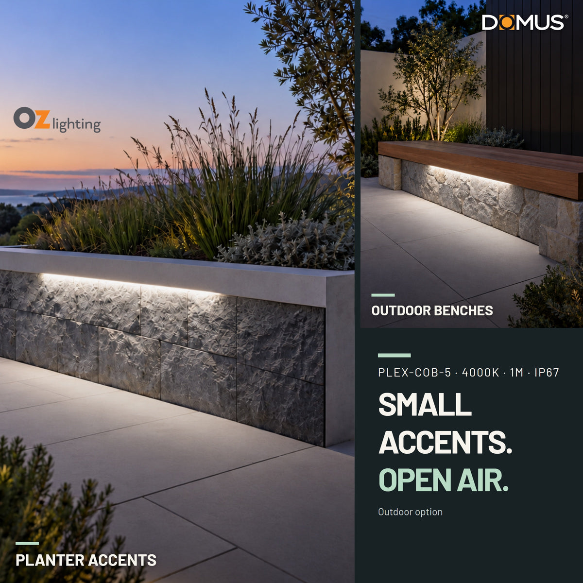 Domus PLEX 1 Metre 5W/m Neutral White Outdoor Strip and Driver Bundle-Domus Lighting-Ozlighting.com.au