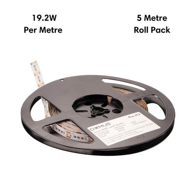 Domus PLEX-19.2-5M - 19.2W LED 60LED P/M Striplight IP20 24V 5M Roll Pack - DRIVER REQUIRED-Domus Lighting-Ozlighting.com.au