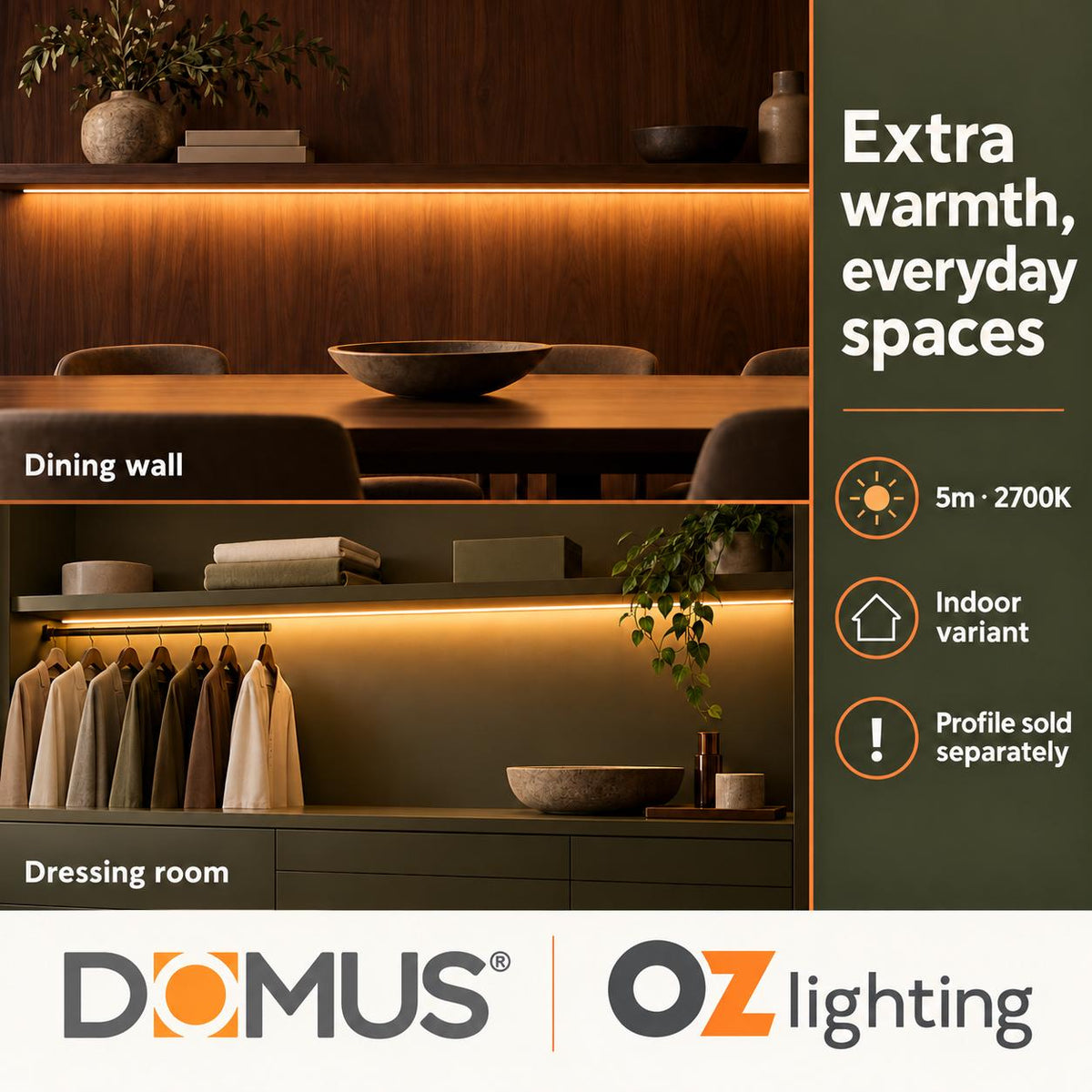 Domus PLEX 5 Metre 10W/m Extra Warm White Outdoor Strip and Driver Bundle-Domus Lighting-Ozlighting.com.au