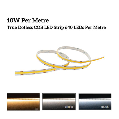 Domus PLEX-COB-10 - 10W LED Per Metre 640LED True Dotless Striplight IP54 24V - DRIVER REQUIRED-Domus Lighting-Ozlighting.com.au