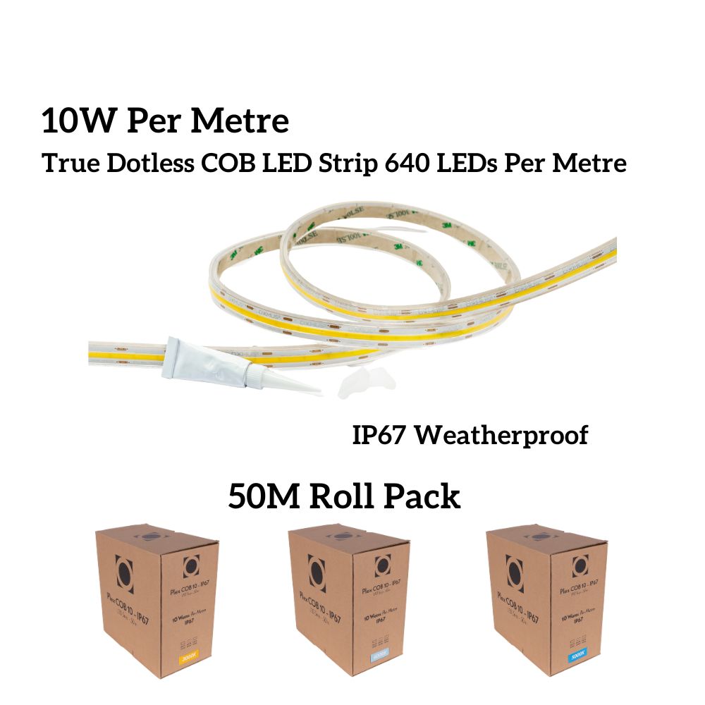 Domus PLEX-COB-10-IP67-50M LED Strip - 10W, 24V, 50m Roll Pack, Per Metre, IP67, Dotless - DRIVER REQUIRED-Domus Lighting-Ozlighting.com.au