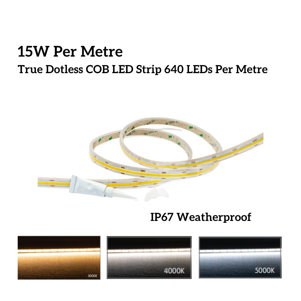 Domus PLEX-COB-15-IP67 LED Strip - 15W, 24V, Per Metre, IP67, Dotless - DRIVER REQUIRED-Domus Lighting-Ozlighting.com.au