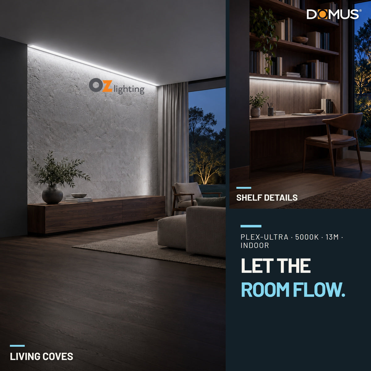 Domus PLEX Ultra 13 Metre 10W/m Cool White Strip and Driver Bundle-Domus Lighting-Ozlighting.com.au