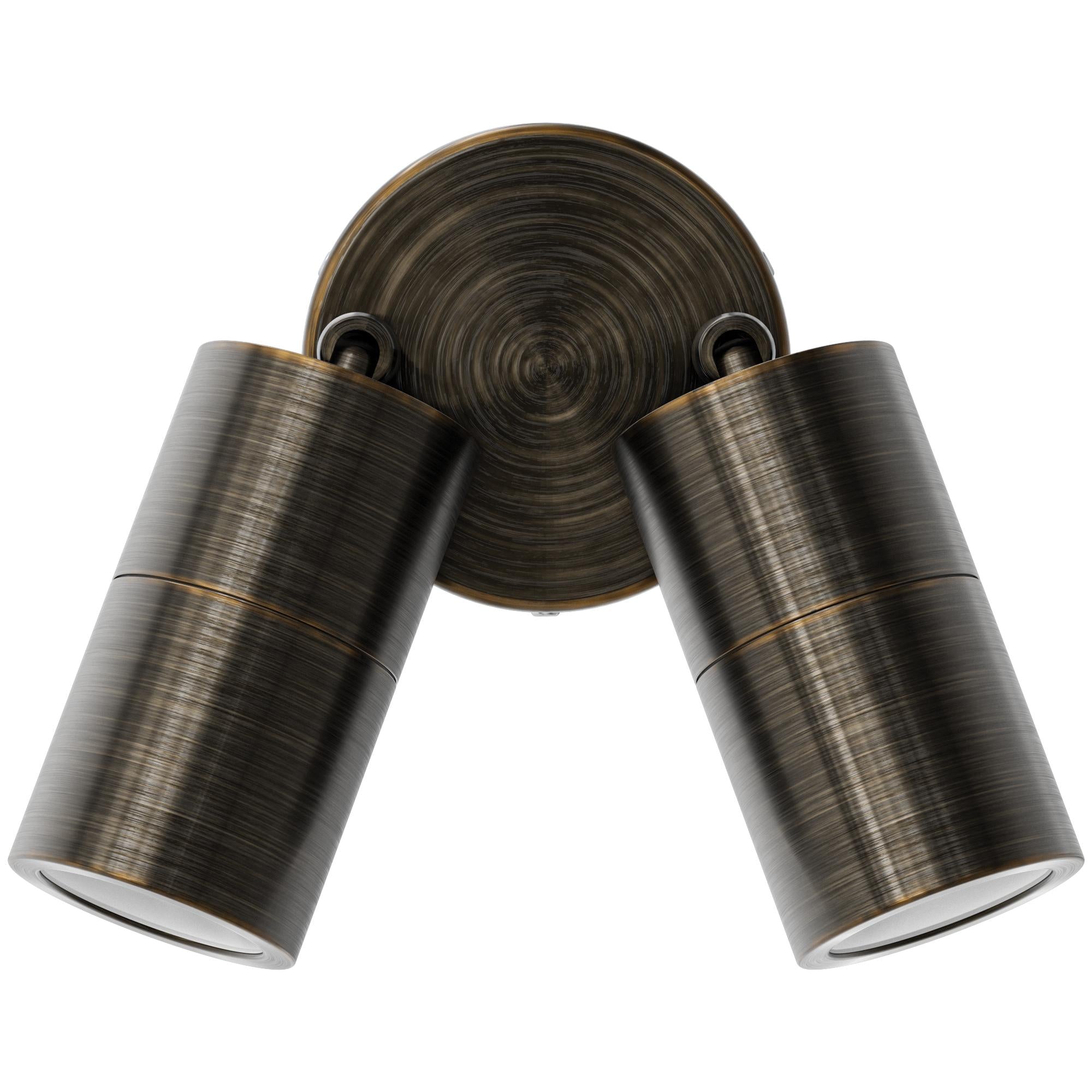 Domus SHADOW-2-ADJ - 2x6W 3-CCT GU10 Exterior Adjustable LED Spotlight IP65-Domus Lighting-Ozlighting.com.au