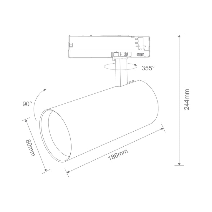 Domus THOR-PRO-32 - 32W Track Light-Domus Lighting-Ozlighting.com.au