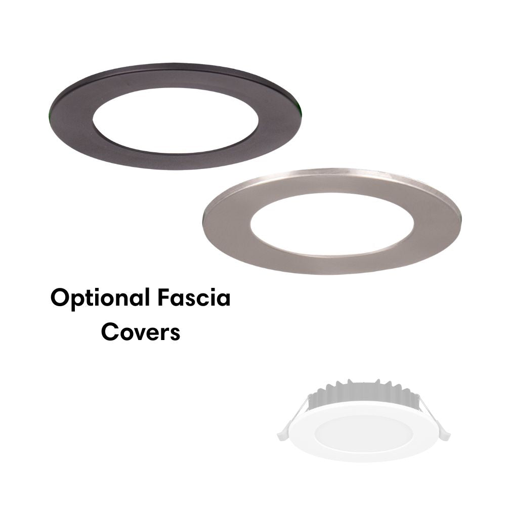 Domus TICK-8 LED Downlight - 8W, Tri-Colour, Dimmable, IP44, Flat Face-Domus Lighting-Ozlighting.com.au