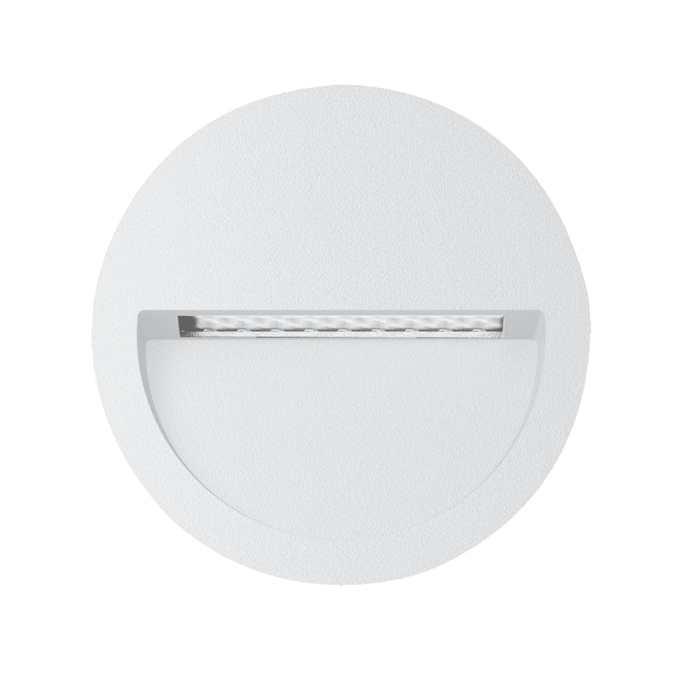 Domus ZAC-PRO-5-RND - 240V AC 5W LED Tri-Colour Round Recessed LED Wall Light IP65-Domus Lighting-Ozlighting.com.au