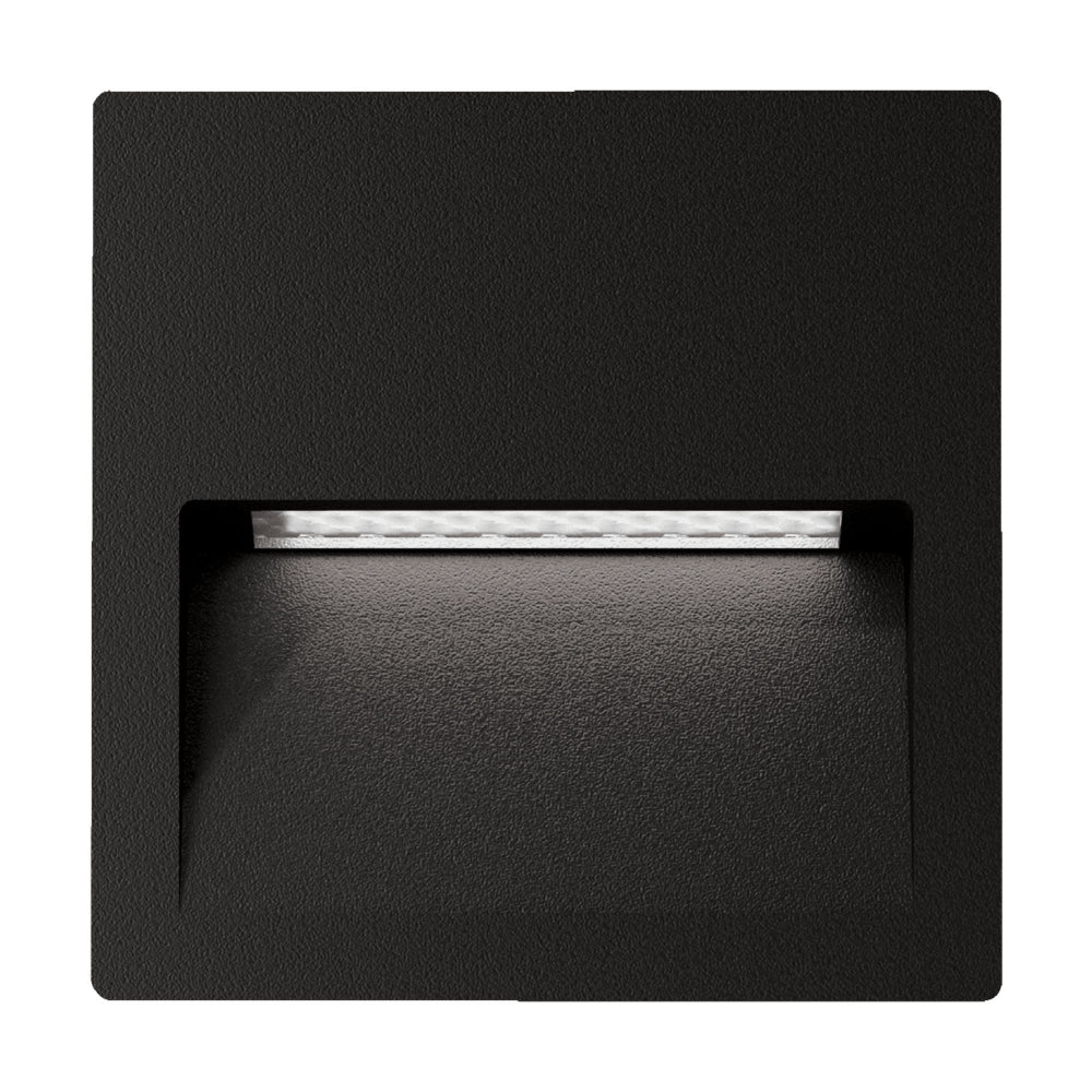 Domus ZAC-PRO-5-SQR -240V AC 5W LED Tri-Colour Square Recessed LED Wall Light IP65-Domus Lighting-Ozlighting.com.au