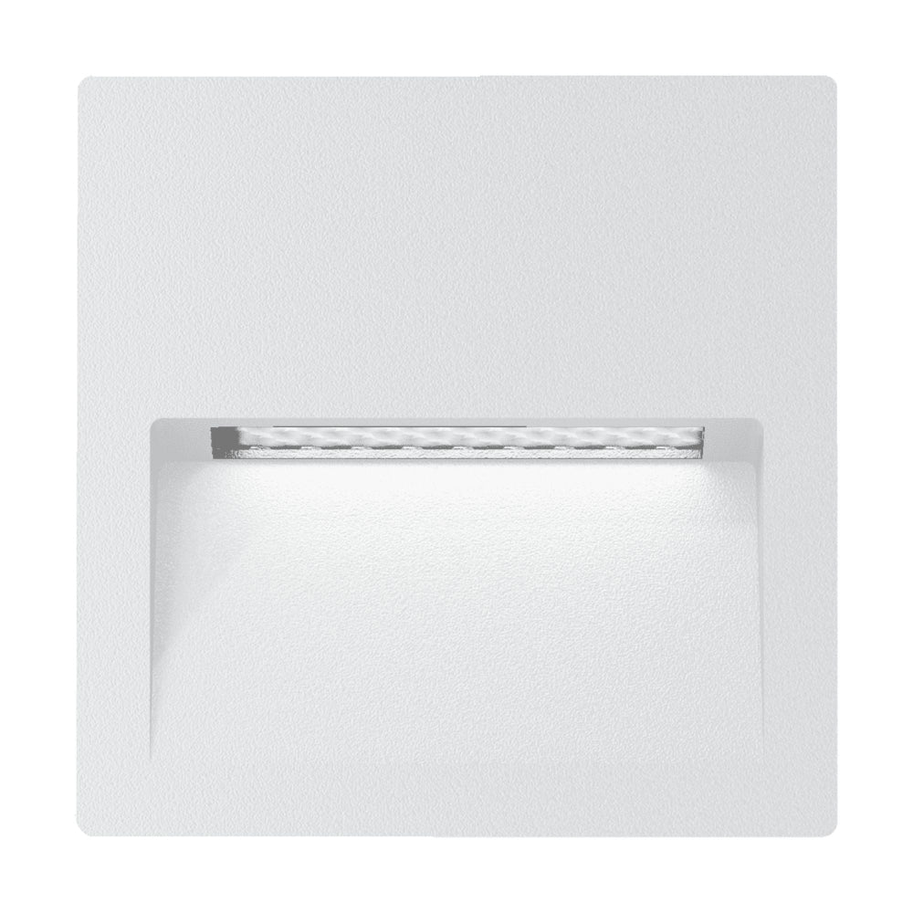 Domus ZAC-PRO-5-SQR -240V AC 5W LED Tri-Colour Square Recessed LED Wall Light IP65-Domus Lighting-Ozlighting.com.au