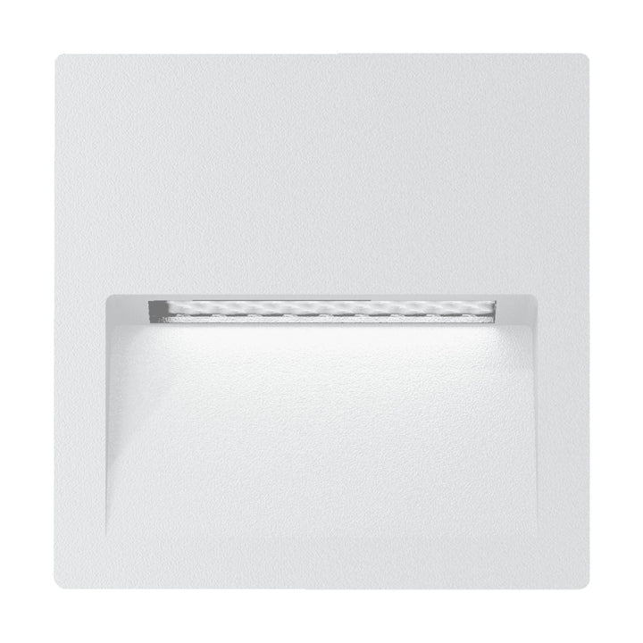 Domus ZAC-PRO-5-SQR -240V AC 5W LED Tri-Colour Square Recessed LED Wall Light IP65-Domus Lighting-Ozlighting.com.au