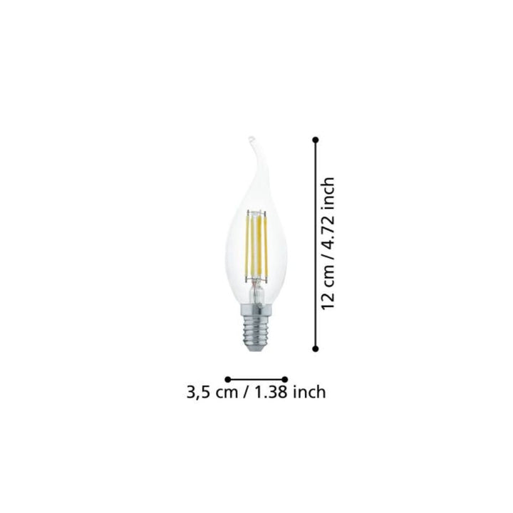 Eglo - 4W LED Filament Candle Globe - E14-Eglo-Ozlighting.com.au