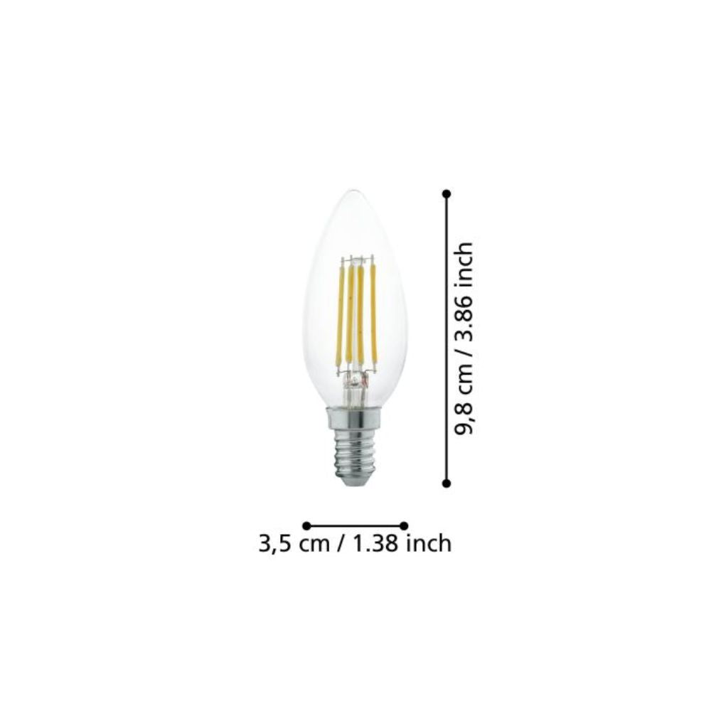 Eglo - 4W LED Filament Candle Globe - E14-Eglo-Ozlighting.com.au