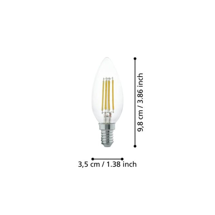 Eglo - 4W LED Filament Candle Globe - E14-Eglo-Ozlighting.com.au