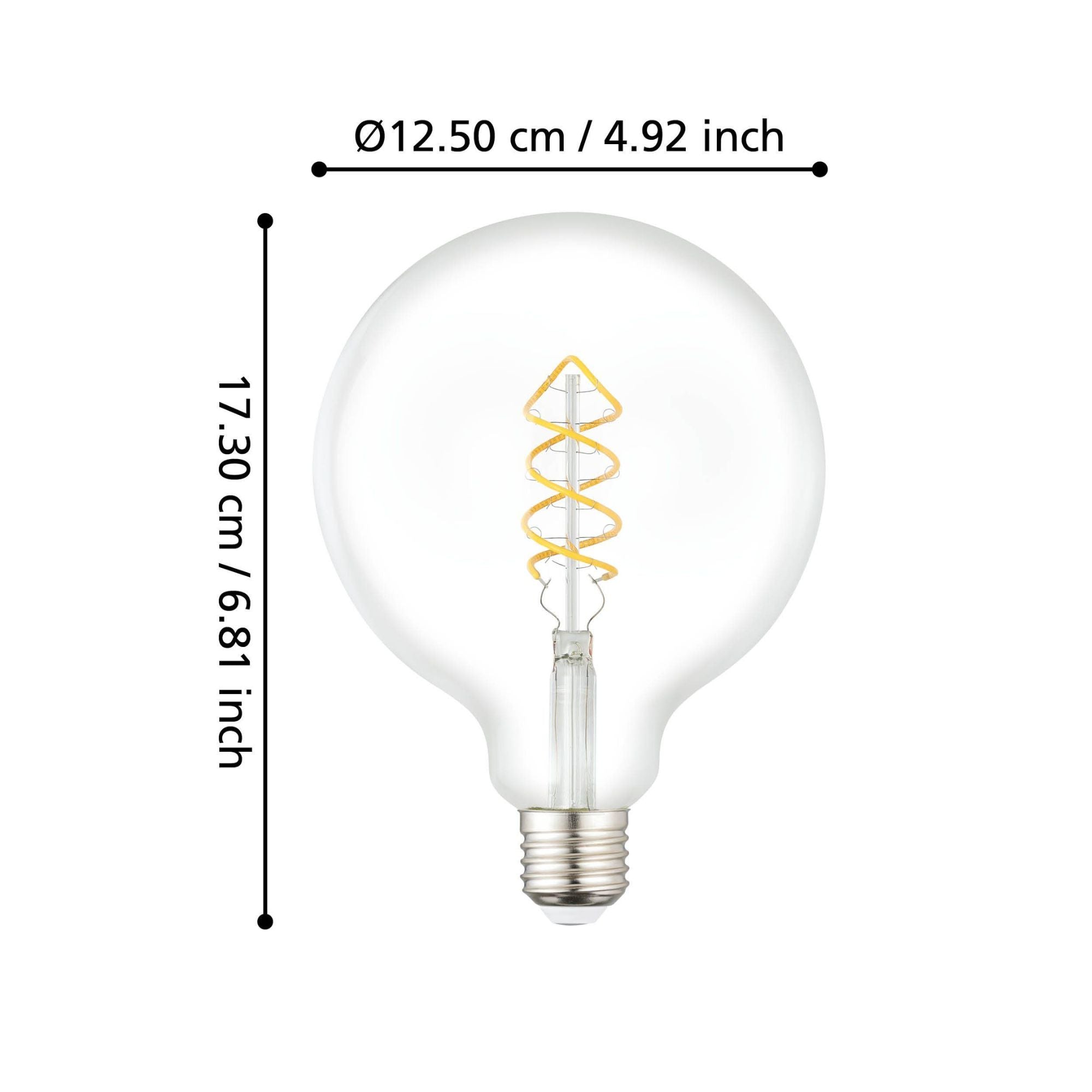 Eglo - 7W G125 LED Spiral Globe - 1 x E27-Eglo-Ozlighting.com.au