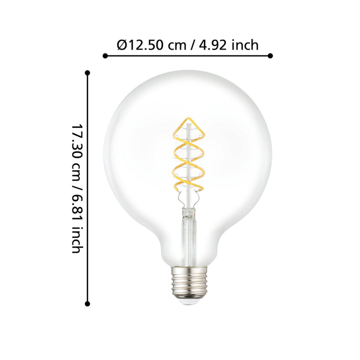 Eglo - 7W G125 LED Spiral Globe - 1 x E27-Eglo-Ozlighting.com.au