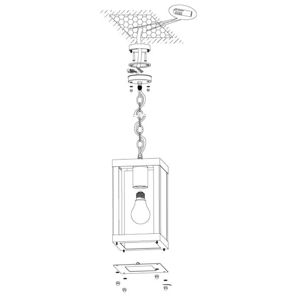 Eglo ALAMONTE 1 Pendant - 1 Light-Eglo-Ozlighting.com.au