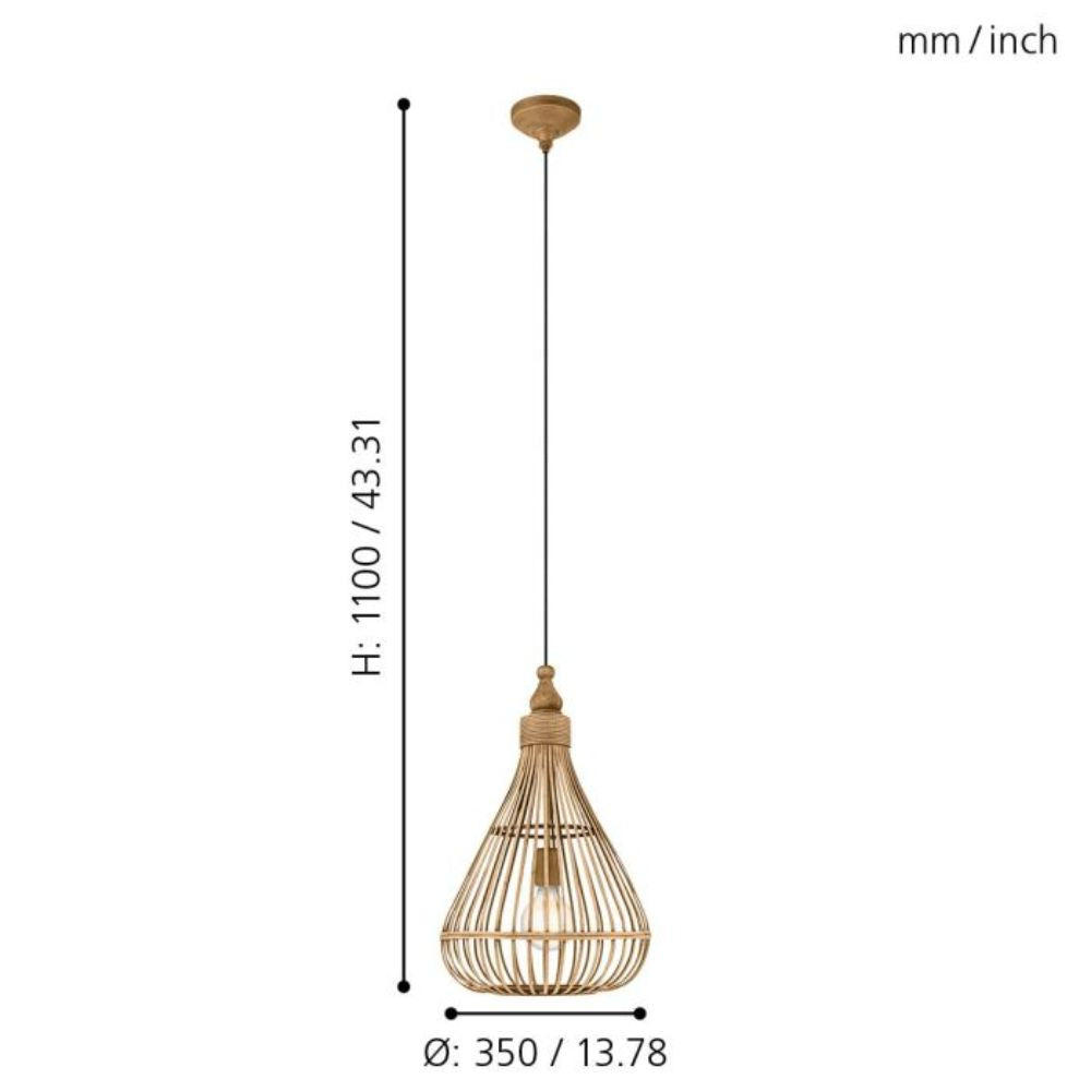 Eglo AMSFIELD - 1 Light Pendant-Eglo-Ozlighting.com.au