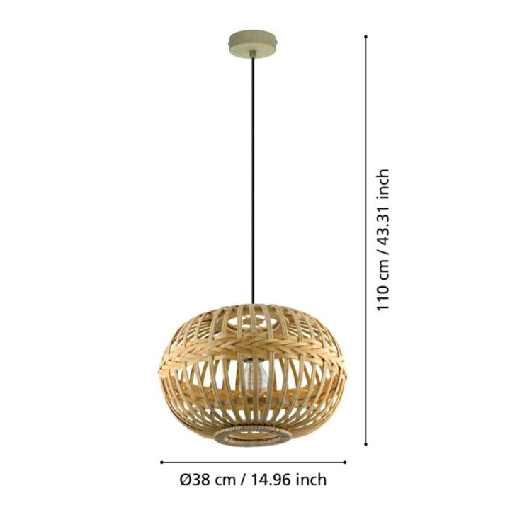 Eglo AMSFIELD - 1 Light Pendant-Eglo-Ozlighting.com.au